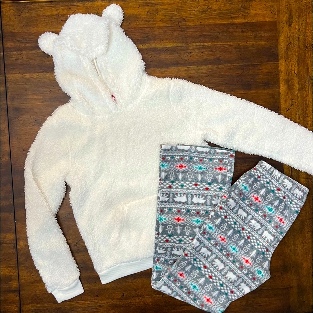 7 piece Family PJ Set Mom, Dad, Child 2T, Child 3T & Dog EUC